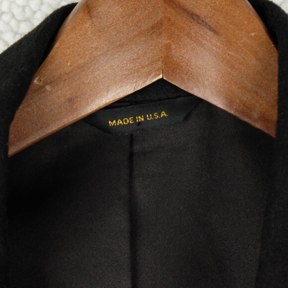 Pioneer Wear Blazer Mens 42R Black Felt Western Two Button Vented Made In USA - Picture 12 of 15